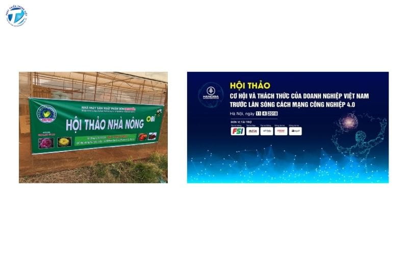   Thiết kế banner hội nghị hiện đại, dễ đọc từ xa 